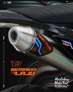 knalpot racing norifumi noctus T3 untuk motor klx150 crf150l dtracker150 wr155 full system