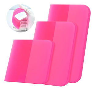 3Pcs Pink Car PPF Squeegee TPU Rubber Scraper Anti-Scratch for PPF Film Vinyl Wrap Window Tint Tool Windshield Cleaning Kit
