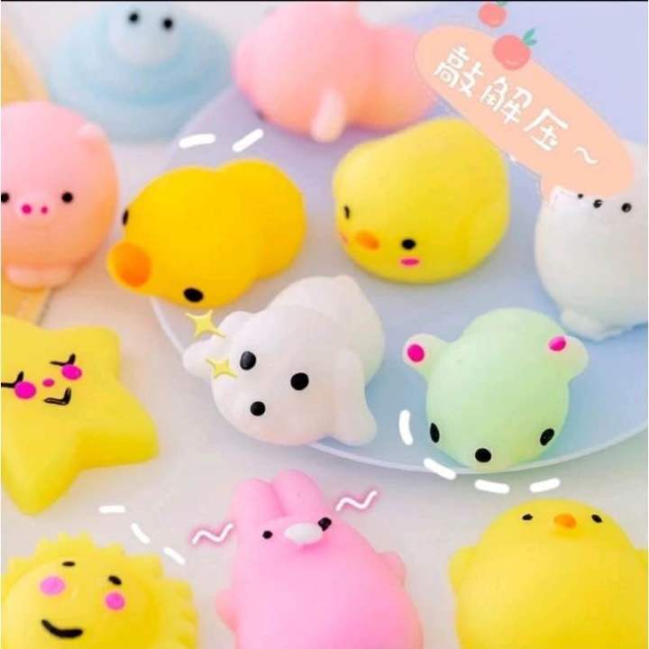Mainan anak squishy mini mochi jelly karakter animal binatang