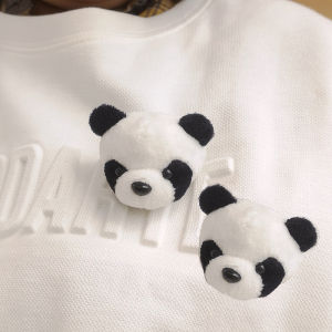 Cute Panda Bear Plushie Pin Fresh out Fashionable Accessory Bag Clothes Decor Couple Matching Adorable Animal Toy Pin