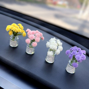Cure Series Mini Vase Car Interior Decorations Stress Relief Womens Automotive Creative Decorations round Shape Car Ornaments