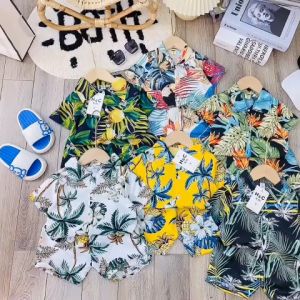 Bộ hoa lá cành đi chơi cực HOT cho bé trai bộ đồ bé trai - BHLC