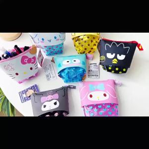 Sanrio Kawaii Pencil Cases for Girls Boys Zipper Cute My melody Kuromi Cinnamoroll Pochacco Pompom Purin Pencil  School Supplies Stationery Gift Pop Up Pouchs Trousse Scolaire