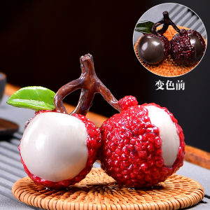Premium Lacquerware Lychee Tea Pet Tea Ceremony Ornament Color Changing Creative Personalized Tea Fun Tea Accessories