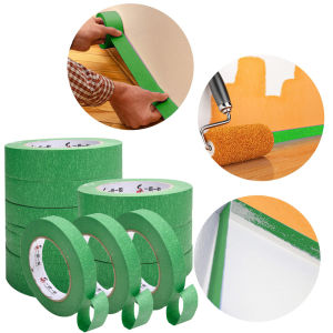 50m/Roll Multipack Green Tape Painters Portable Painting Masking Writable Occlusion Tapes Clean Release Paper Tape for Home