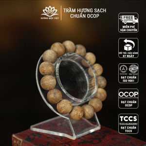 Vòng tay trầm hương tự nhiên tóc kiến hạt tròn Xưởng Mộc Việt - Trầm tốc Việt cao cấp chuẩn tự nhiên size 8 - 20mm