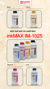 Mực nạp cho máy in laser màu HP/Canon - IM 1025 - Mực nạp dùng cho các dòng máy in màu HP/Canon: HP Color MFP M180 M180n/M181/M181fw (CF350/CF351/CF352/CF353) HP Color 1025M175/M176/M275 (CE310/CE311/CE312/CE313) HP LaserJet M155a/M182n/M183fw (215A)
