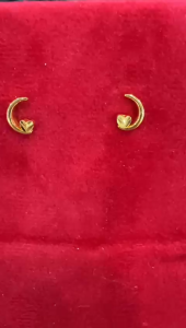 Poh Heng Jewellery 24K Arc of Heart Earrings in Yellow Gold [Price By Weight]