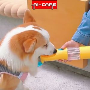 Pet Water Feeder Food Feeder Snack Water Bottle Outdoor Bottle Water Dispenser Sport Walking Bottle AirMinum Cat Dog Pet
