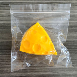 Pink Cheese Stress Ball Crunchy Squeeze Ball Squishy Toy Round Blocks Filled Fidget Toy ASMR Sensory Anti Stress Relief Toy