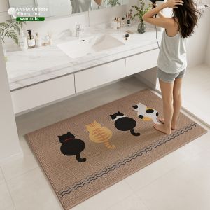 XIANSU | Water Absorbent Non-slip Diatomite Door Mat Bathroom