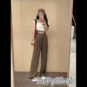 Ready Stock Womens Wide Leg Pants New Korean Solid Color Womens Clothing Casual Loose High Waist Womens Pants