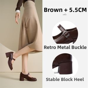 Josiny | New Mary Jane French Style Low Cut High Heel Pumps for Dresses Comfortable