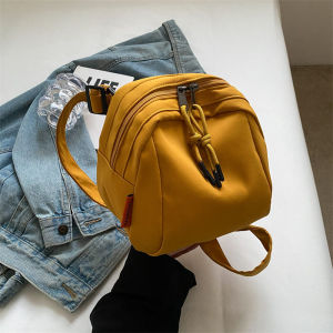  Pure Color Small Cloth Bag Womens Casual Style Student Fashion Crossbody Bag Single Shoulder Bag for Young People