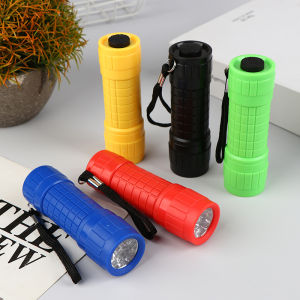 CISWGE Mini Portable ABS Multifunctional Mini Strong Light Flashlight 9Leds Use AAA Battery Flashlight Camping Emergency Flashlight