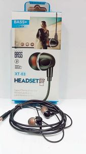 Handsfree XT-03 Super Bass Headset Stereo Earphone Natural Sound Music