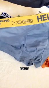 【delivery today】Men Boxer Brief Underwear Men Boxer Lelaki Mens Breathable Ice Silk Material Comfortable Seluar Dalam Lelaki 5 Pairs Mens Boxer Briefs Mens Boxer Briefs Young Students Mens Antibacterial Shorts