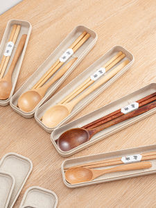 Bộ Đồ Ăn Di Động Bằng Gỗ Dùng Một Người Cho Trẻ Em Học Sinh Nhân Viên Văn Phòng Đi Cắm Trại Ngoài Trời Bộ Đũa Và Thìa