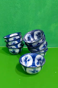 Set 10 chén Hoa Mai gốm sứ loại nhỏ