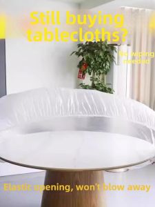 TAFUMAN | Elastic Edge Disposable Tablecloth Red Plastic