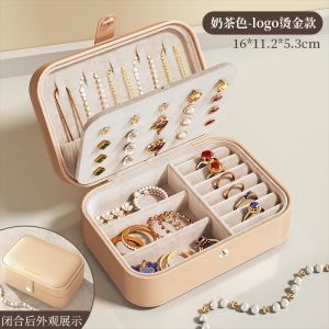 Elegant Jewelry Box High-End Earring And Ring Storage Case New Model Leather Material Desktop Organization Viaback Brand