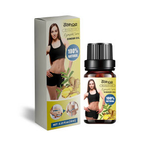 Eelhoe Body Slim Lymph Ginger Oil Massage Oils Ginger Body Shaping Oil For Weight Loss Lymph Detoxification Ginger Oil For Women Spa Oils For Slimming Lymphatic Drainage Anti Aging Plant Essential Oil Promote Metabolism Full Body Slim Massage