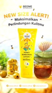 Beeme Honey Sunscreen Lotion with Niacinamide SPF 50+ PA +++ 50gr Sunscreen untuk Ibu dan Anak