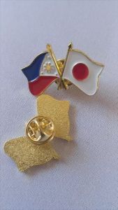 High Quality 1.25 Inch Japan Philippines Joint Pin 3D Metal Brooch