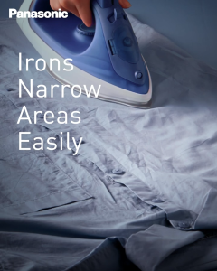 PANASONIC PowerMax Steam Iron 2300W with Silver Titanium Coating and U-Shaped Groove NI-S430GSK