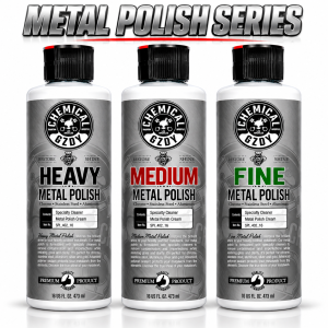 3PCS Metal Polish Set Heavy Medium Fine 3-Step Polishing System for Chrome Stainless Steel Aluminum Rust Removal