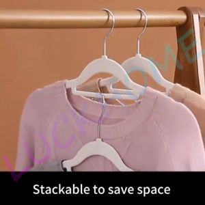 10PCS Gantungan Baju Tahan Lama Gantungan Beludru Anti Slip Hanger Hanger Jilbab Hanger Baju Anak