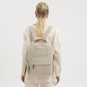 กระเป๋าเป้สะพายหลัง MINGKE กระเป๋าแล็ปท็อป15.6นิ้วสำหรับความจุขนาดใหญ่สำหรับผู้หญิงไม่มีโลโก้กันน้ำแนวธุรกิจกันกระแทก