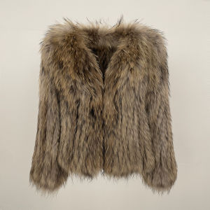 Warm Fur Jacket Daily Commuting Double-sided Fashion Thickened Woven Fur Women 2024 Autumn Winter New Natural Raccoon Fur Jacket