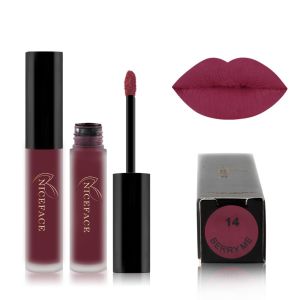 niceface lasting hydra lip gloss matte lipstick tahan lama tahan air lipgloss hitam ungu marun