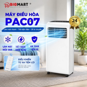 Điều Hòa Di Động Mini Fujihome PAC07 7000BTU - Máy Lạnh 4 Trong 1 Tự Bay Hơi Nước Máy Nén TOSHIBA Cao Cấp Chính Hãng