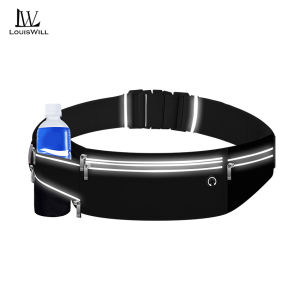 LouisWill Sports Waist Bag Waist Belts Cross Body Bag Running Pounch Adjustable Running Pack Waterproof Waist Bag Money Phone Waist Fanny Pack Jogging Belt Fanny Pack With Reflective Strip for Workouts Sports Outdoor