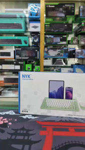 Keyboard Mouse NYK K50 Dual Mode Wireless Bluetooth Stand Holder