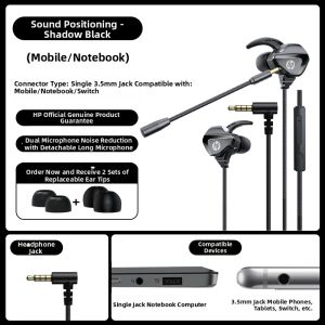 HP | Gaming Dual-Function Headset 3.5mm and Type-C