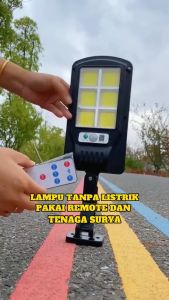 LLM-Lampu solar tenaga surya BK-818-6 50 W keunggulan dilengkapi dengan Sensor Gerak + Remote COB