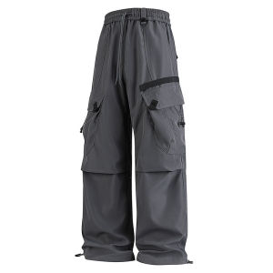 Spring Autumn Sport Pants Men Comfortable Breathable Loose Multi-pocket Sport Pant Hiking Running Fitness Casual Sport Long Pant