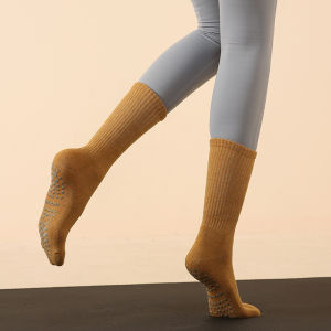 Womens Yoga Socks Professional Anti-Slip Thickened Mid-Calf Fleece Leggings Suitable for Adults And Children Dance Special