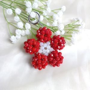 Móc Khóa Hoa Pha Lê Đan Tay DIY | Trang Trí Noel Tết | Treo Balo Túi Xách | Quà Tặng Nữ Sinh Nhật Valentine