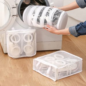 ถุงตาข่ายซักผ้า3ชิ้น/เซ็ตถุงจัดเก็บเสื้อผ้าสำหรับการเดินทางกระเป๋ารองเท้าเครื่องซักผ้าพกพากันการเปลี่ยนรูป