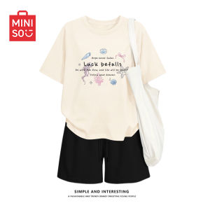 Miniso | Bộ Quần Short Thể Thao Mùa Hè Cotton Cho Phụ Nữ Plus Size