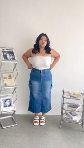 ROK JEANS WANITA SOURA CARGO SKIRT SERIES - SYS CLOTHIER