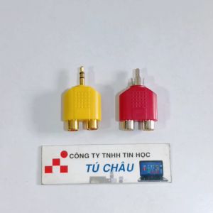Đầu chuyển âm thanh 1 ra 2 (Chuẩn 3.5 ly ra 2 AV Cái) / Đầu chia AV Đực ra 2 AV Cái (Đoạn ngắn) / Giá bán : 2 Cái