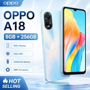 OPPO | 2026 new OPPO A18 4G Smartphone 8GB+256GB Helio G85 90Hz Display 8MP AI Camera 5000mAh Battery Dual SIM Side Fingerprint
