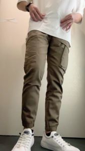 GJ 24066 -GERON Men Fashion Cargo Jogger Pants Stretchable