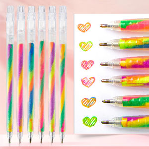 6/18 Colors Dreamy Rainbow Color Changing Gel Pens Set of 1.0mm NIB Pens for Kids Adults Art Stationery Back To School Supplies