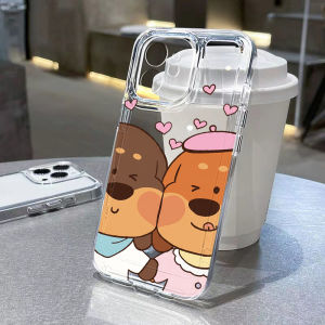 Couple Dogs Silicone Phone Case For Samsung A57 5G A56 5G A37 A17 A07 4G A16 A55 A54 A14 A32 A06 A13 4G Cover Funda Transparent